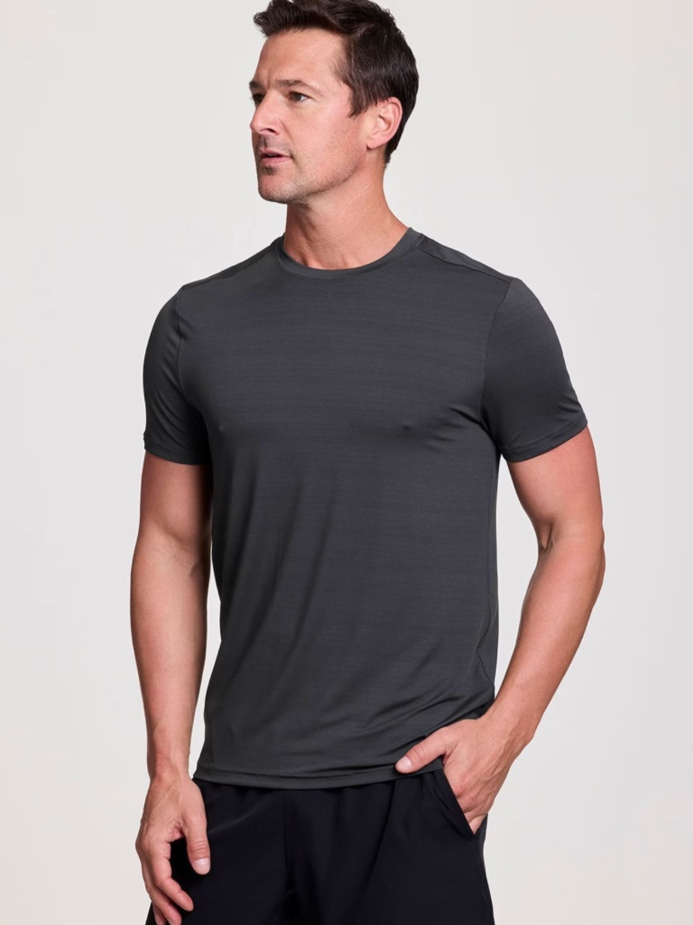 RBX Men's Stratus Training Day Workout Tee, Size Small, Charcoal, NWT